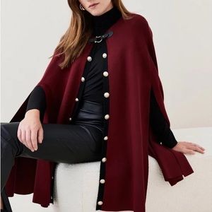 BRAND NEW Karen Millen Military Style 100% Wool Cape (Sold out)